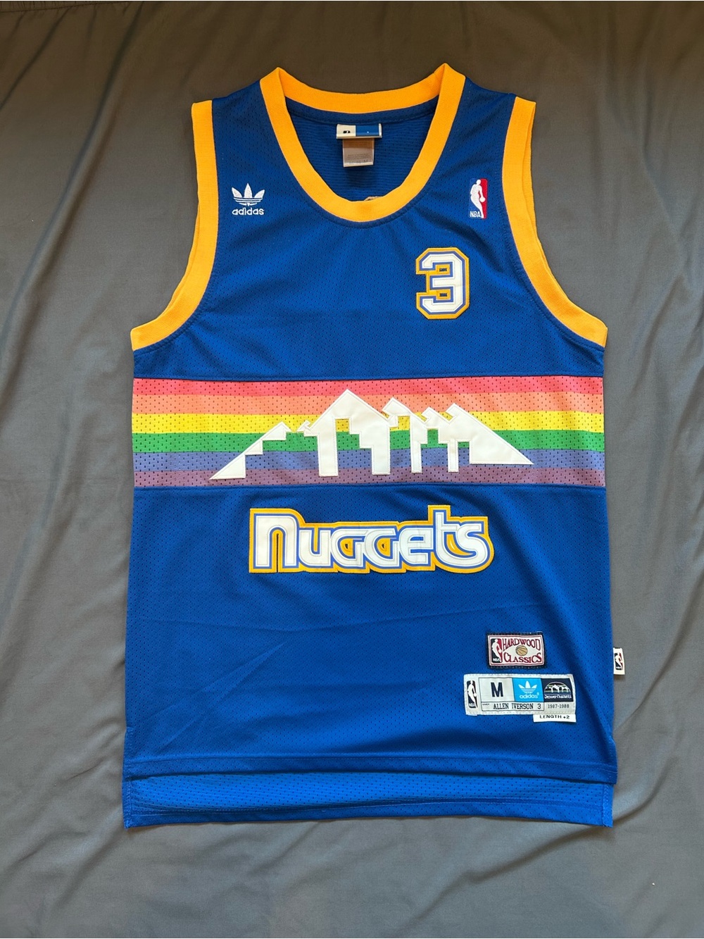 Authentic Adidas Hardwood Classics / NBA / Denver Nuggets / Allen Iverson Jersey